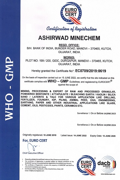 ASHIRWAD GMP Certificate