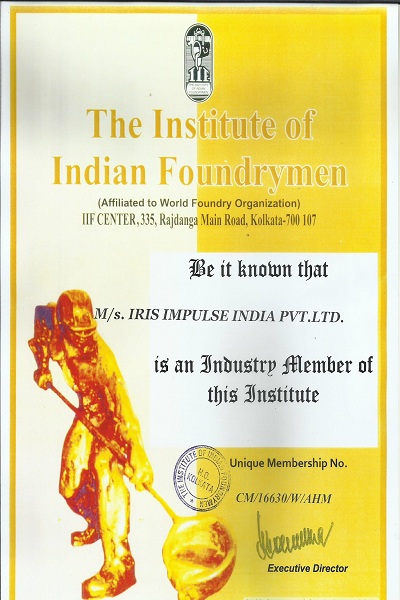 IRIS IIF MEMBERSHIP Certificate